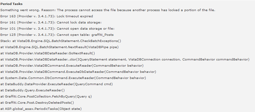 Error logs Error logs